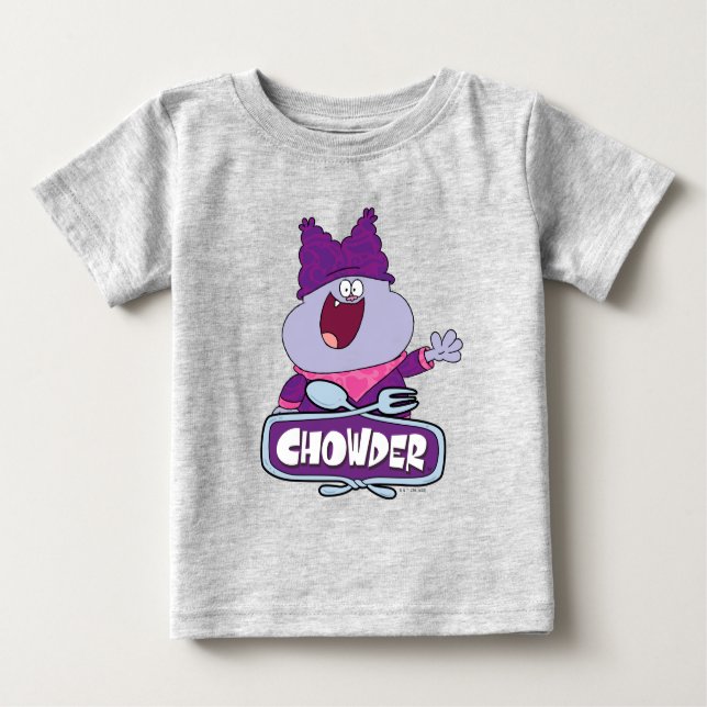 Camiseta Para Bebê Onda Chowder (Frente)