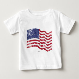 Camiseta Para Bebê Onda de Sinalizador Americano - Distante