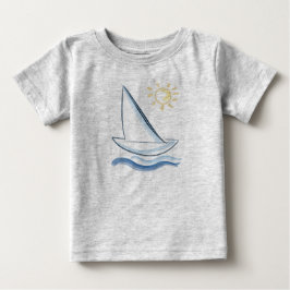 Camiseta Para Bebê Ondas