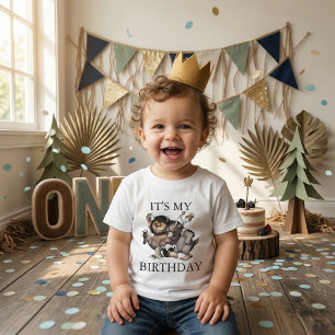 Camiseta Para Bebê Onde as Coisas Selvagens É Meu Aniversário