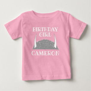 Camiseta Para Bebê Onde as Coisas Selvagens Garota de Aniversário