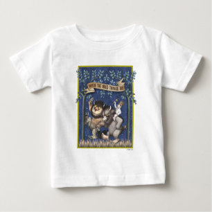 Camiseta Para Bebê Onde as coisas selvagens são gráficas