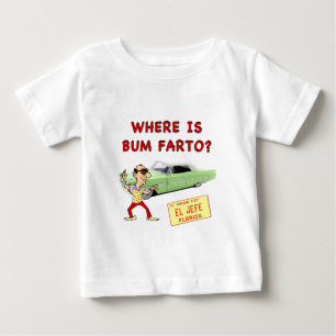 Camiseta Para Bebê Onde está Bum Farto?