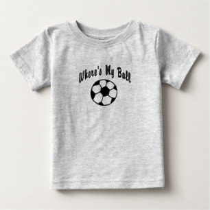 Camiseta Para Bebê Onde está minha bola de futebol?