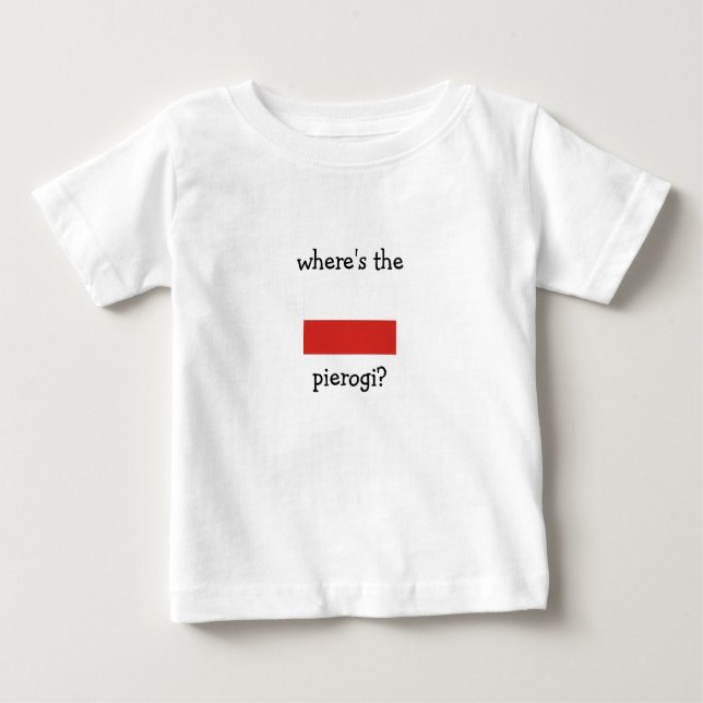 Camiseta Para Bebê onde está o pierogi? (Frente)