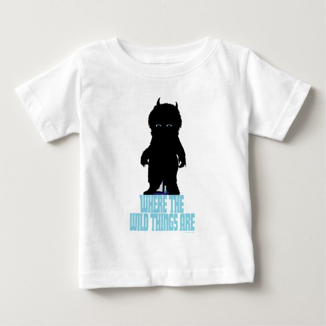 Camiseta Para Bebê Onde estão as coisas selvagens | Silhouette de coi (Frente)