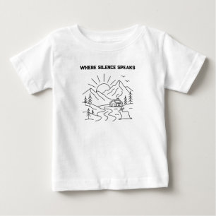 Camiseta Para Bebê Onde o silêncio fala