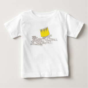 Camiseta Para Bebê Onde Vivem os Monstros Coroa