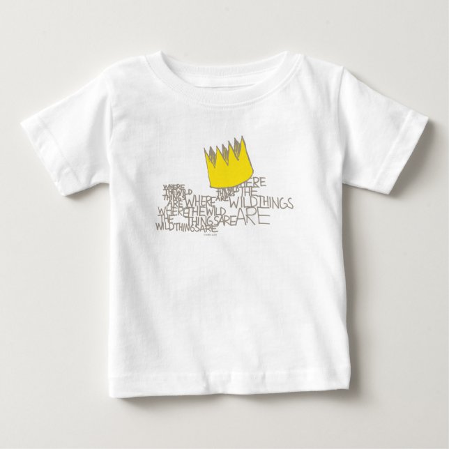 Camiseta Para Bebê Onde Vivem os Monstros | Coroa (Frente)