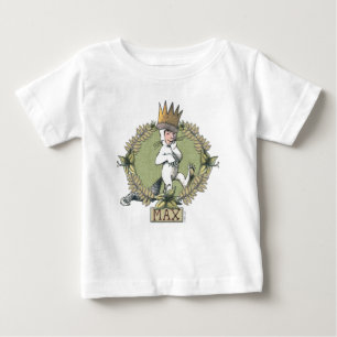 Camiseta Para Bebê Onde Vivem os Monstros   Crachá do Max