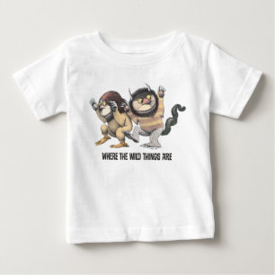 Camiseta Para Bebê Onde Vivem os Monstros Dois Monstros