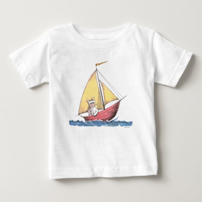 Camiseta Para Bebê Onde Vivem os Monstros | Max ao Mar (Frente)