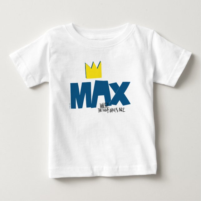 Camiseta Para Bebê Onde Vivem os Monstros | Max e Coroa (Frente)