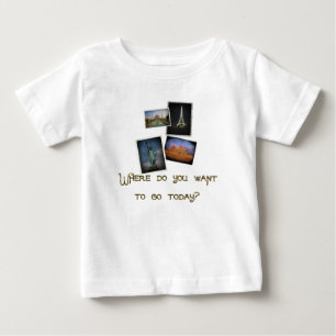 Camiseta Para Bebê Onde você quer ir?
