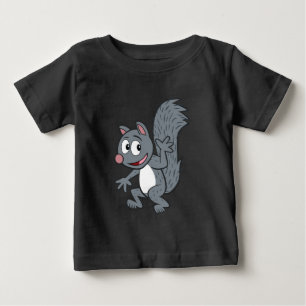 Camiseta Para Bebê Ondulação cinzenta do esquilo do rick   da guard