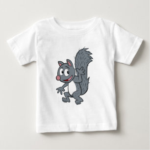 Camiseta Para Bebê Ondulação cinzenta do esquilo do rick da guard