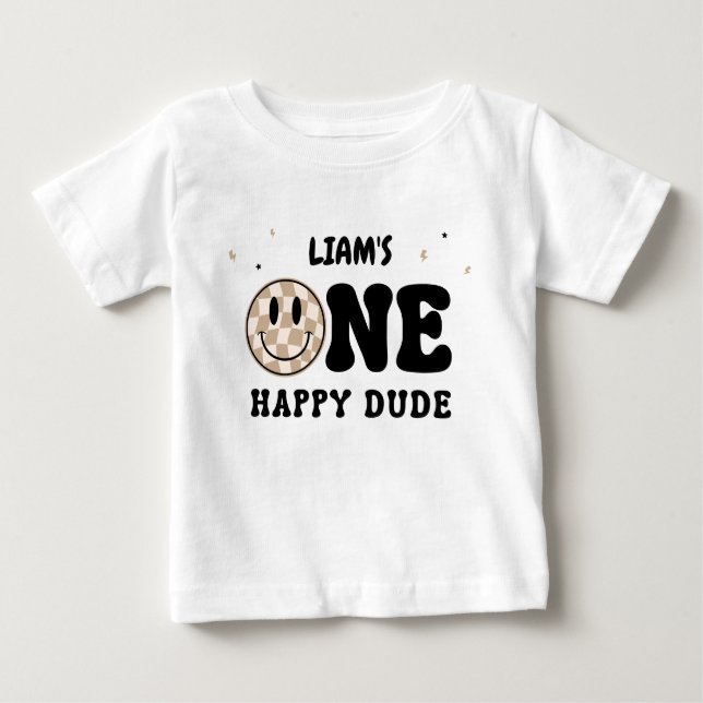 CAMISETA PARA BEBÊ ONE HAPPY DUDE (Frente)