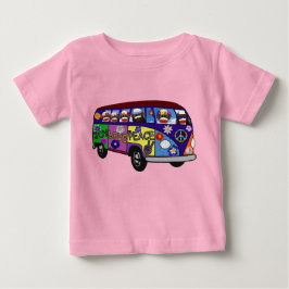 Camiseta Para Bebê Ônibus da Paz do Macaco de Meia