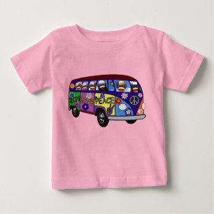 Camiseta Para Bebê Ônibus da Paz do Macaco de Meia 