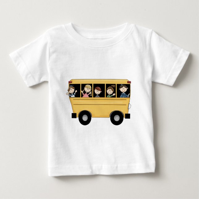 Camiseta Para Bebê Ônibus escolar (Frente)