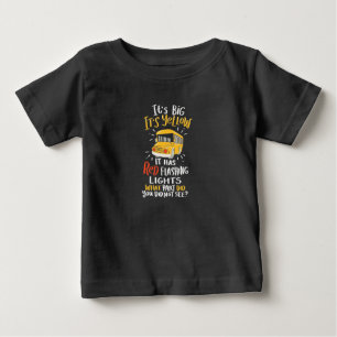 Camiseta Para Bebê Ônibus Escolar É Grande E Amarelo