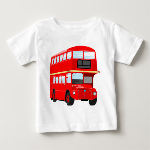 Camiseta Para Bebê Ônibus vermelho
