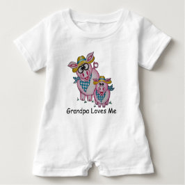 Camiseta Para Bebê Oo "Avô me ama" bonito, bebê romano