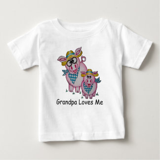 Camiseta Para Bebê Oo "Avô me ama" bonito, bebê romano