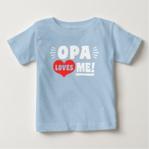 Camiseta Para Bebê Opa ama-me