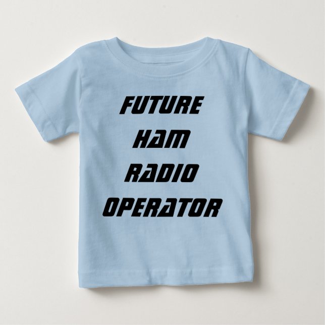 Camiseta Para Bebê Operador de radioamador futuro (Frente)