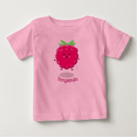 Óptica de desenho animado de framboesa feliz