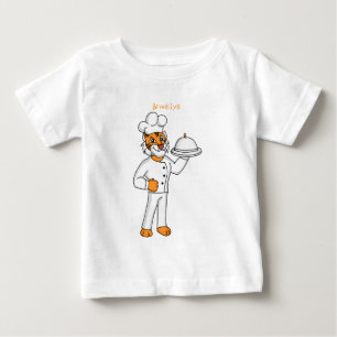 Camiseta Para Bebê Óptica de desenho animado de tigre engraçado 