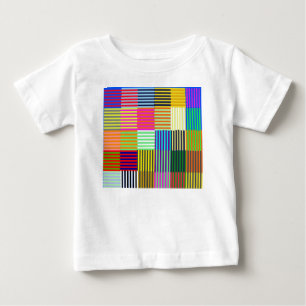 Camiseta Para Bebê Óptica Inspirada no Bauhaus