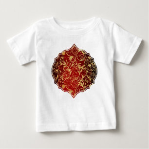 Camiseta Para Bebê Opulência de Yuletide: Segmentos de Ouro do Natal