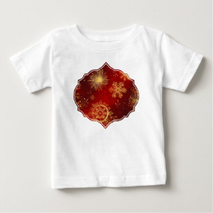 Camiseta Para Bebê Opulência do Natal: Fios Dourados do Natal