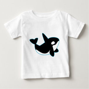 Camiseta Para Bebê Orca bonito (baleia de assassino)
