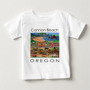 Camiseta Para Bebê ~ Oregon da praia do canhão