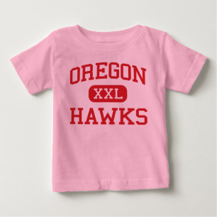 Camiseta Para Bebê Oregon - Hawks - High School - Oregon Illinois