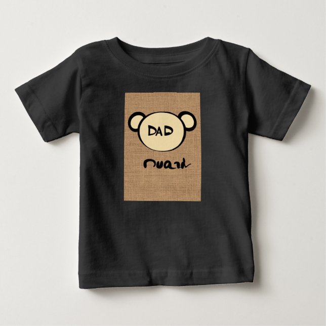 Camiseta Para Bebê Orelhas Mágicas de Pai – Silhueta Fofa com Tema Fa (Frente)