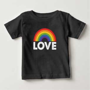 Camiseta Para Bebê Orgulho Amor é Amor Igualdade Gay Arco-íris LGBTQ