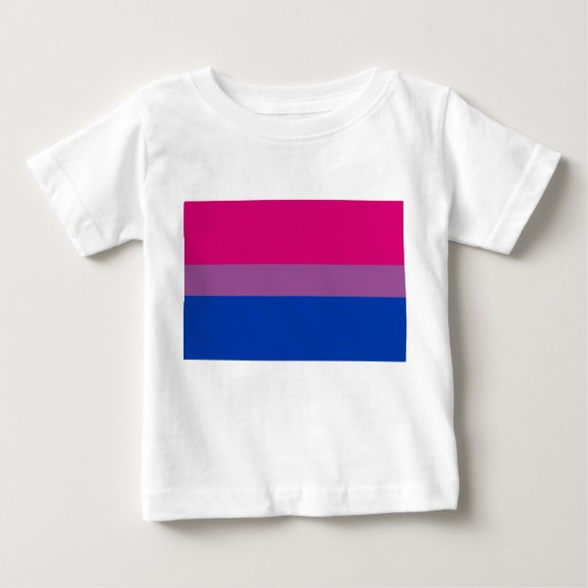 Camiseta Para Bebê Orgulho Bissexual (Bandeira Bi) (Frente)
