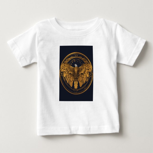 Camiseta Para Bebê Orgulho da águia americana (Frente)