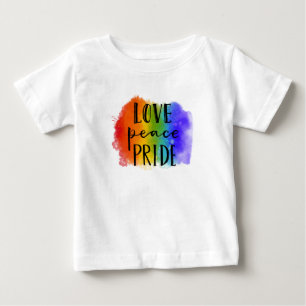 Camiseta Para Bebê Orgulho da Paz de Amor