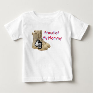 Camiseta Para Bebê Orgulho de Minha Mamãe (Exército)