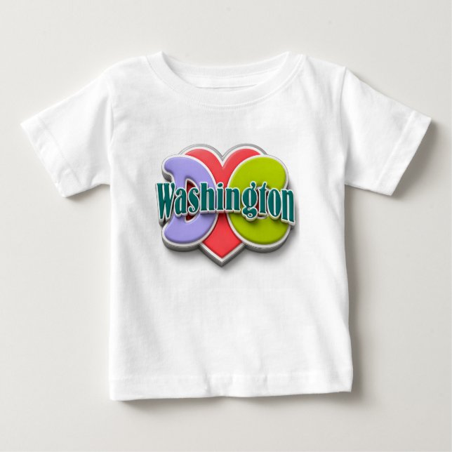 Camiseta Para Bebê orgulho de Washington DC (Frente)