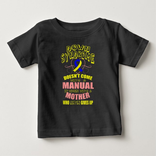 Camiseta Para Bebê Orgulho Dia Mundial da Síndrome de Down da Mãe (Frente)