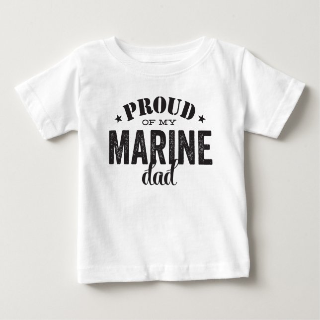 Camiseta Para Bebê Orgulho do meu pai MARINE (Frente)