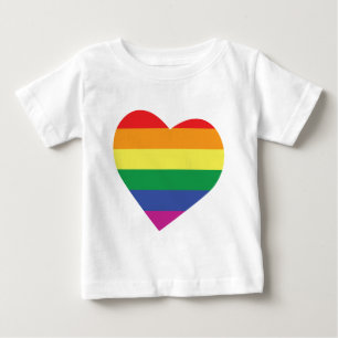 Camiseta Para Bebê Orgulho gay Heart