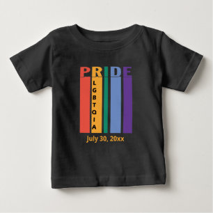 Camiseta Para Bebê orgulho gay LBGTQIA Rainbow 2
