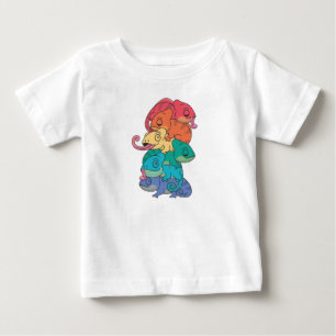 Camiseta Para Bebê Orgulho gay Lgbtq Chameleon Pile Arco-Íris